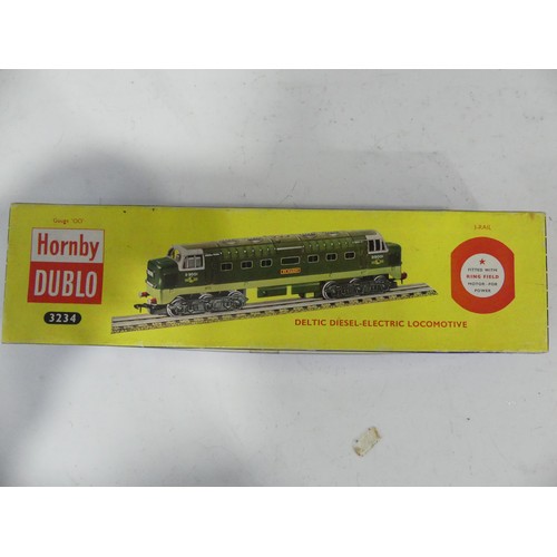 288 - Hornby-Dublo ‘OO’gauge 3-rail 3234 Delta Diesel Electric Locomotive, D9001 'St Paddy', BR, two tone ... 