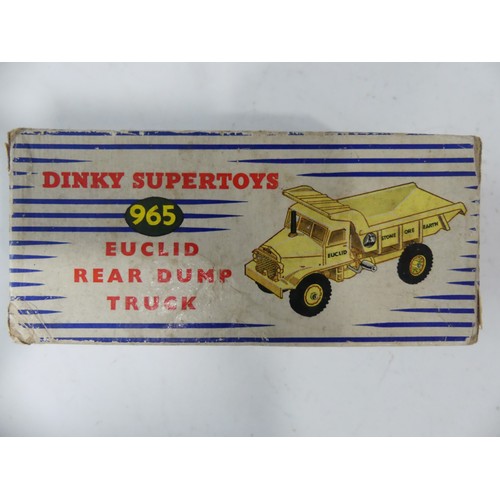 289 - Five Dinky Supertoys, all boxed, including 430 Breakdown Lorry, 961 Blaw-Knox Bulldozer, 962 Dumper ... 