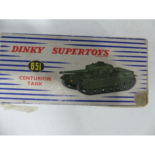 290 - Dinky Supertoys 660 Thornycroft Mighty Antar Tractor Tank Transporter, boxed, together with two 651 ... 