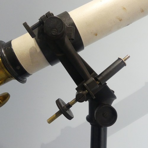 345 - Carl Zeiss Jena Telescope, no.12922, with Kellnersches Okular f=40mm 21x lens, brass rack and pinion... 