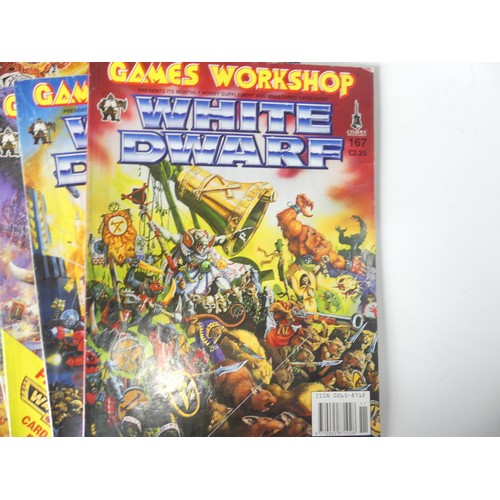 349 - A collection of Games Workshop White Dwarf magazines, No's 141, 149,150, 151 and 160 to 173 tog... 