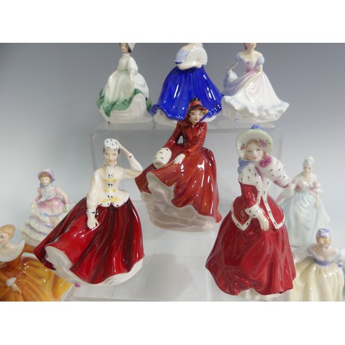 521 - A quantity of Royal Doulton Tiny Pretty Ladies, to include Gail, Hannah, Christmas Morn, Emma, Butte... 