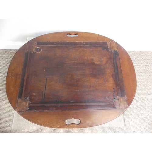 624 - An Arts and Crafts carved oak Butlers Tray, with all over floral motifs, 85cm x 69cm.... 