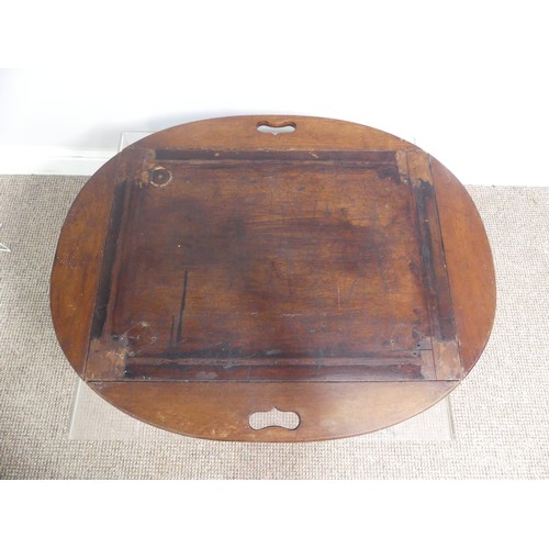 624 - An Arts and Crafts carved oak Butlers Tray, with all over floral motifs, 85cm x 69cm.... 