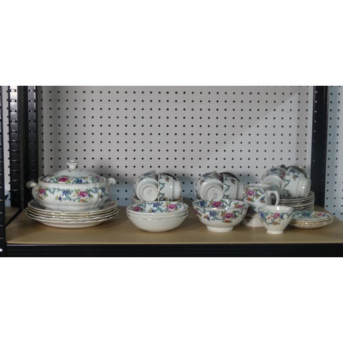 541 - A Victoria China Czechoslovakian 'Desert Scene' pattern part Tea Service, comprising twelve Cups and... 