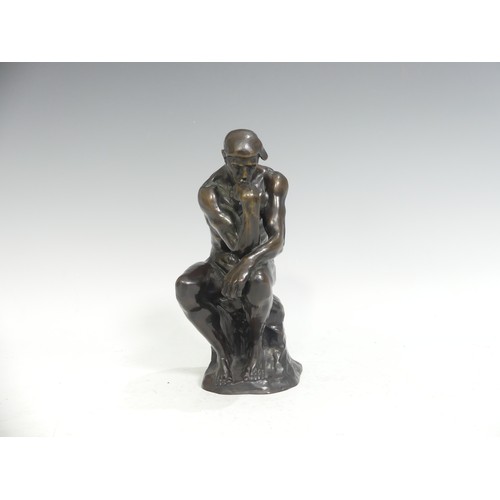 546 - After Auguste Rodin (1840-1917), a patinated bronze sculpture 'The Thinker', by J. Gillespie, signed... 