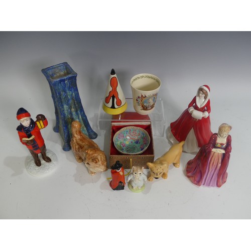 543 - A Coalport limited edition figure of the Christmas Caroller, together with Paragon figure Lady Eliza... 