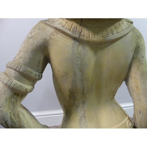 678 - Garden Statuary: a reconstituted stoneware figure of Cleopatra, modelled from hips to head, H 83cm.... 