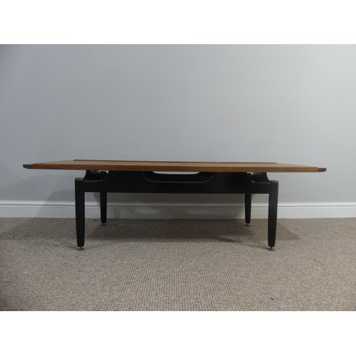 640 - A retro mid 20thC G-Plan Coffee Table, with manufacturers label to underside, W 137cm x D 50cm x H 4... 