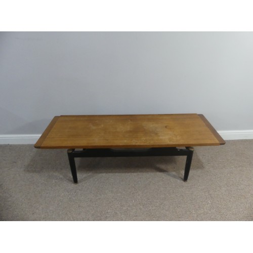 640 - A retro mid 20thC G-Plan Coffee Table, with manufacturers label to underside, W 137cm x D 50cm x H 4... 