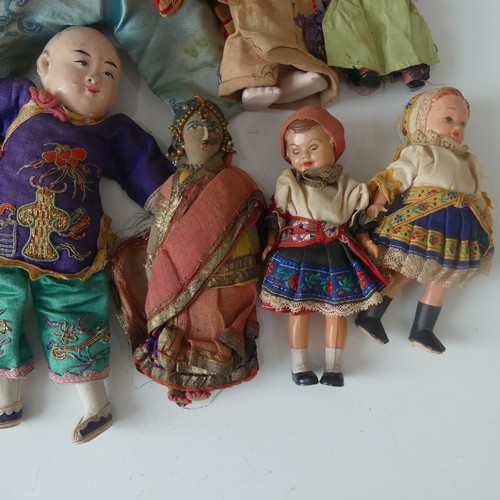 359 - A Collection of costume collectable dolls, including various Japanese dolls, European dolls, Scottis... 