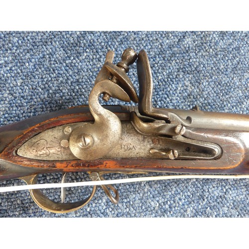 413 - An East India Company Brown Bess flintlock musket, John Rea for East India Company, dated 1797, with... 