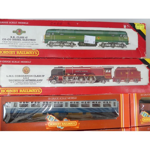 256 - Four boxed Hornby Railways '00' gauge locomotives, comprising R.066 L.M.S. Coronation Class 4-6-2 'D... 