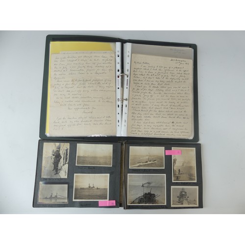 312 - HMS Bellerophon Interest; A WW1 period photograph album and series of letters from Arnold Frederick ... 