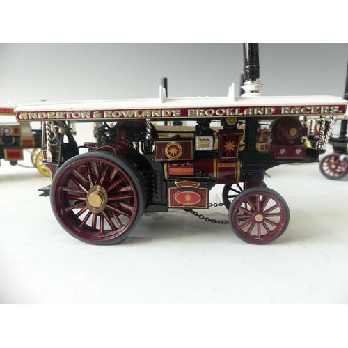 227 - Five Corgi Vintage Glory of Steam Traction Engines, 1:50 scale diecast models together with a Log Wa... 