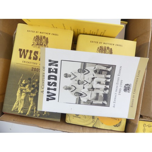 358 - Wisden Cricketers' Almanac, thirty-eight editions, 1963, 1970-2006, all soft covers except 1997-2006... 