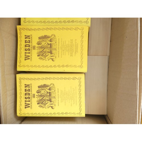 358 - Wisden Cricketers' Almanac, thirty-eight editions, 1963, 1970-2006, all soft covers except 1997-2006... 