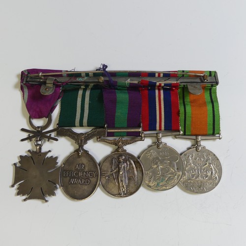 375 - World War II and later medal group, comprising Defence and War Medal (MID Oakleaf emblem), General S... 