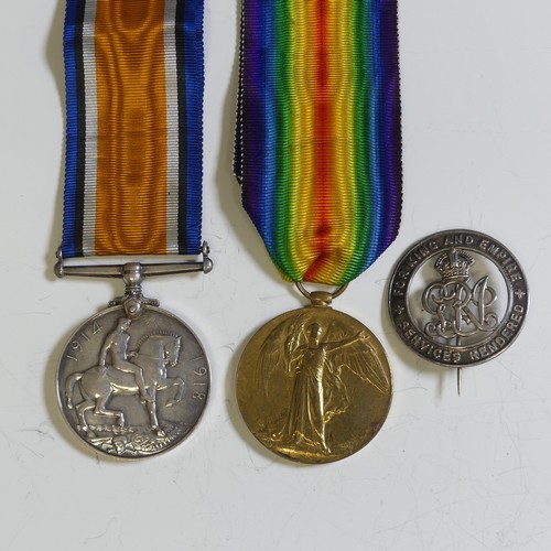 432 - Family GroupWorld War 1 Pair and Military Medal awarded to 2049 (later 835916) Driver Charles Pugh o... 