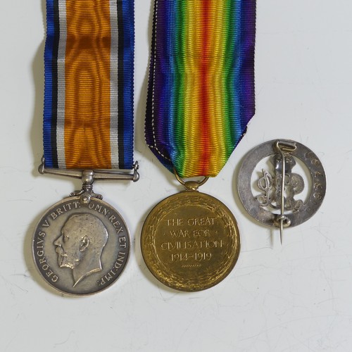 432 - Family GroupWorld War 1 Pair and Military Medal awarded to 2049 (later 835916) Driver Charles Pugh o... 