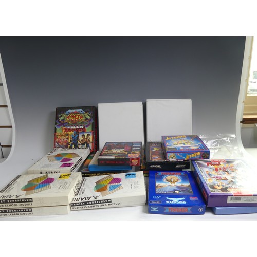 354 - 18 vintage boxed Atari ST games, including Final Flight, Ninja collection, WWF European rampage, pin... 