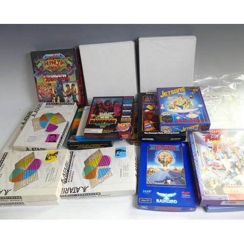 354 - 18 vintage boxed Atari ST games, including Final Flight, Ninja collection, WWF European rampage, pin... 