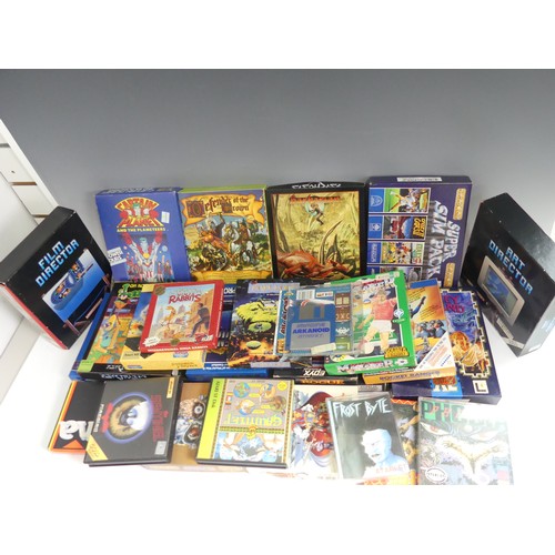 355 - 27 boxed vintage Atari ST computer games, including Monkey Island, Line of Fire, Gauntlet, Captain B... 