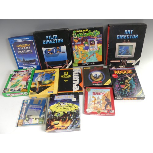 355 - 27 boxed vintage Atari ST computer games, including Monkey Island, Line of Fire, Gauntlet, Captain B... 