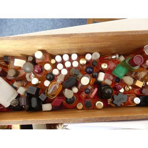 303 - A large collection of Perfume Miniatures, including Givenchy, Dior, YSL, Chanel etc., approx 200, so... 