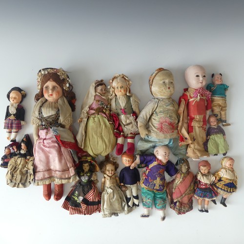 275 - A Collection of costume collectable dolls, including various Japanese dolls, European dolls, Scottis... 