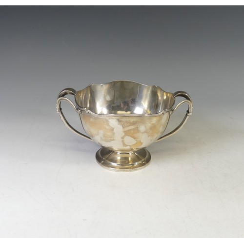 2 - A George V silver two handled pedestal Bowl, by Alexander Clark & Co Ltd., hallmarked Birmingham... 