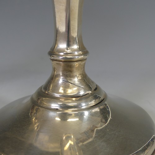 14 - A pair of George V silver Candlesticks, by Adie Brothers Ltd., hallmarked Birmingham, 1927, with a k... 
