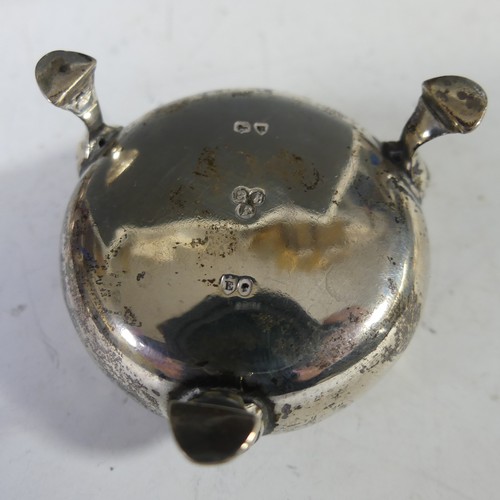 51 - An Edwardian silver Inkwell, by James Deakin & Sons, hallmarked Sheffield 1906, weighted base an... 