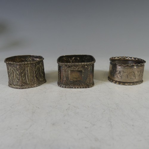 55 - A pair of Edwardian silver Napkin Rings, byHilliard & Thomason, hallmarked Birmingham, 1901, wit... 