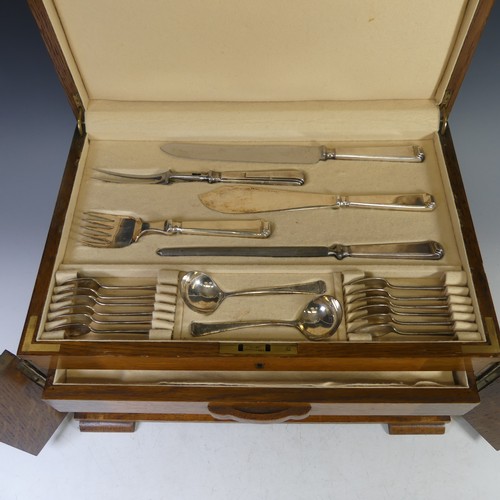 57 - An Art Deco Canteen of silver plated Cutlery, by Mappin & Webb, 12 place setting including fish ... 