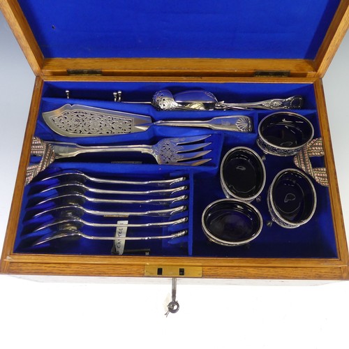 71 - A canteen of Victorian silver Cutlery, by Chawner & Co., (George Adams), hallmarked London, 1876... 