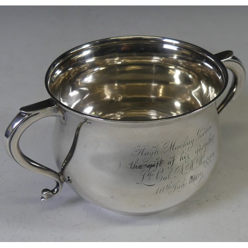 72 - An Edwardian silver Porringer, by Horace Woodward & Co Ltd., hallmarked London, 1909, of traditi... 