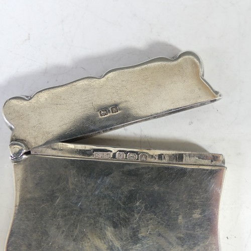 74 - A small George V silver Card Case, by Charles Edwin Turner, hallmarked Birmingham, 1925, of plain sh... 