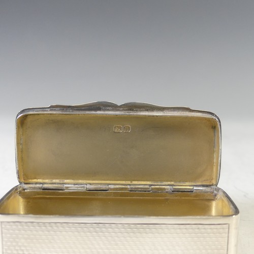 93 - A late Victorian silver Snuff Box, by James Deakin & Sons, hallmarked Chester, 1897, of rounded ... 