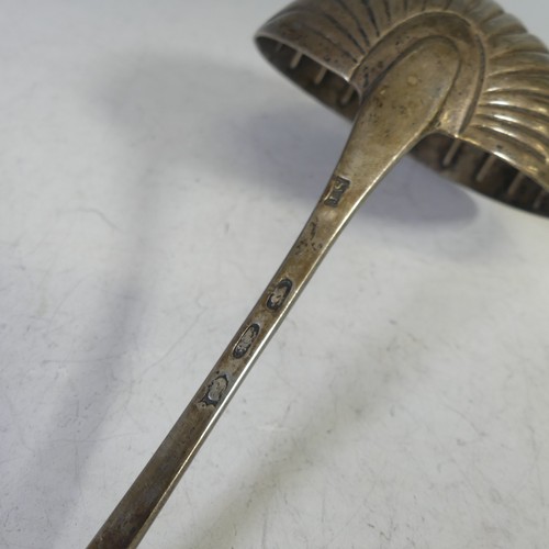 100 - A George III Irish Silver Soup Ladle, by John Shiels, hallmarked Dublin 1774, Celtic point with shel... 