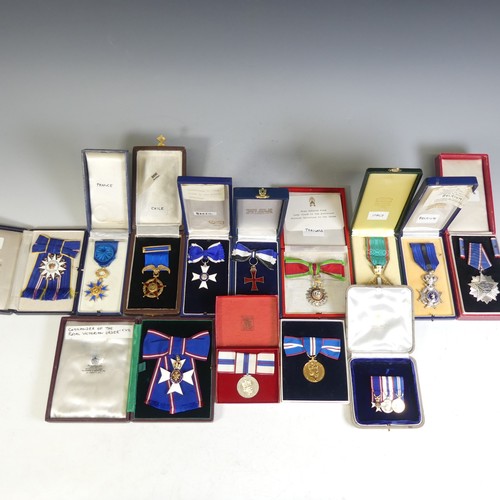 The Orders and Medals of Mrs Deborah Bean (née King), Lady Clerk to the Assistant Private Secretary to Queen Elizabeth II, who accompanied Her late Majesty on a number of overseas trips and who was honoured for her service by a variety of countries and by the Queen herself, the group of 12 comprises: Commander of the Royal Victorian Order Breast badge, No. L 108, Silver Jubilee (1977) Medal and Golden Jubilee (2002) Medal with corresponding miniatures (UK); Knight of the Order of Leopold II Breast badge (Belgium); Knight of the Order of Rio Branco (Brazil); Knight of the National Order of Merit (Chile); Officer of the National Order of Merit (France); Knight's Cross of the Order of Merit of the Italian Republic (Italy); Member of the Order of the Defender of the Realm (Malaysia); Knights/Dames cross of the Order of Prince Henry (Portugal); Breast badge of a member of the Order of the White Elephant (Thailand); Order of the Yugoslav Flag 5th Class (Yugoslavia).