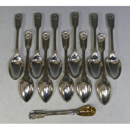 71 - A canteen of Victorian silver Cutlery, by Chawner & Co., (George Adams), hallmarked London, 1876... 