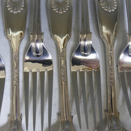 71 - A canteen of Victorian silver Cutlery, by Chawner & Co., (George Adams), hallmarked London, 1876... 