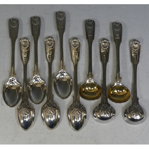 71 - A canteen of Victorian silver Cutlery, by Chawner & Co., (George Adams), hallmarked London, 1876... 