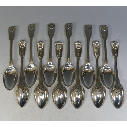 71 - A canteen of Victorian silver Cutlery, by Chawner & Co., (George Adams), hallmarked London, 1876... 