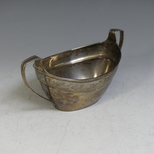 101 - A George III silver two handled Sugar Bowl, marks punched into the band of bright cut decoration and... 