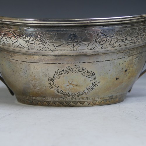 101 - A George III silver two handled Sugar Bowl, marks punched into the band of bright cut decoration and... 