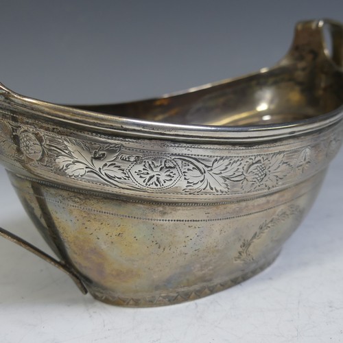 101 - A George III silver two handled Sugar Bowl, marks punched into the band of bright cut decoration and... 