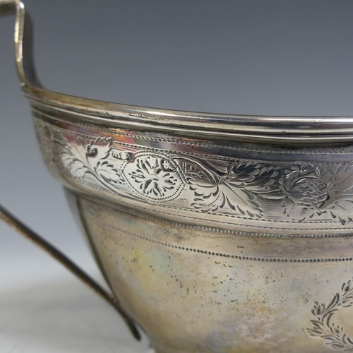 101 - A George III silver two handled Sugar Bowl, marks punched into the band of bright cut decoration and... 