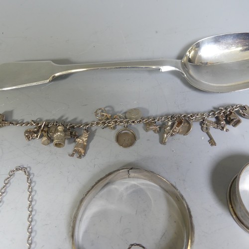 7 - A Victorian silver fiddle pattern Table Spoon, by Josiah Williams & Co., hallmarked Exeter 1859,... 